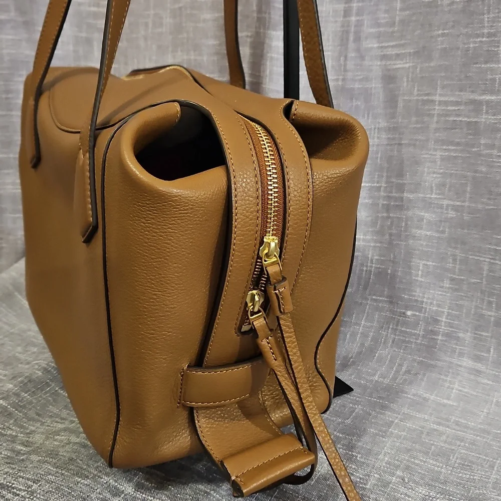 Tory Burch Brown Leather Tote Bag